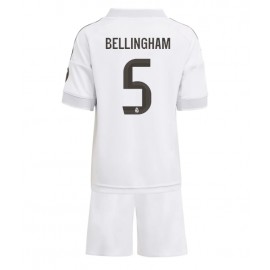 Real Madrid Jude Bellingham #5 Hjemmebanetrøje Børn 2025-26 Kortærmet (+ Korte bukser)